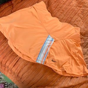 Orange Nike Mini Skirt